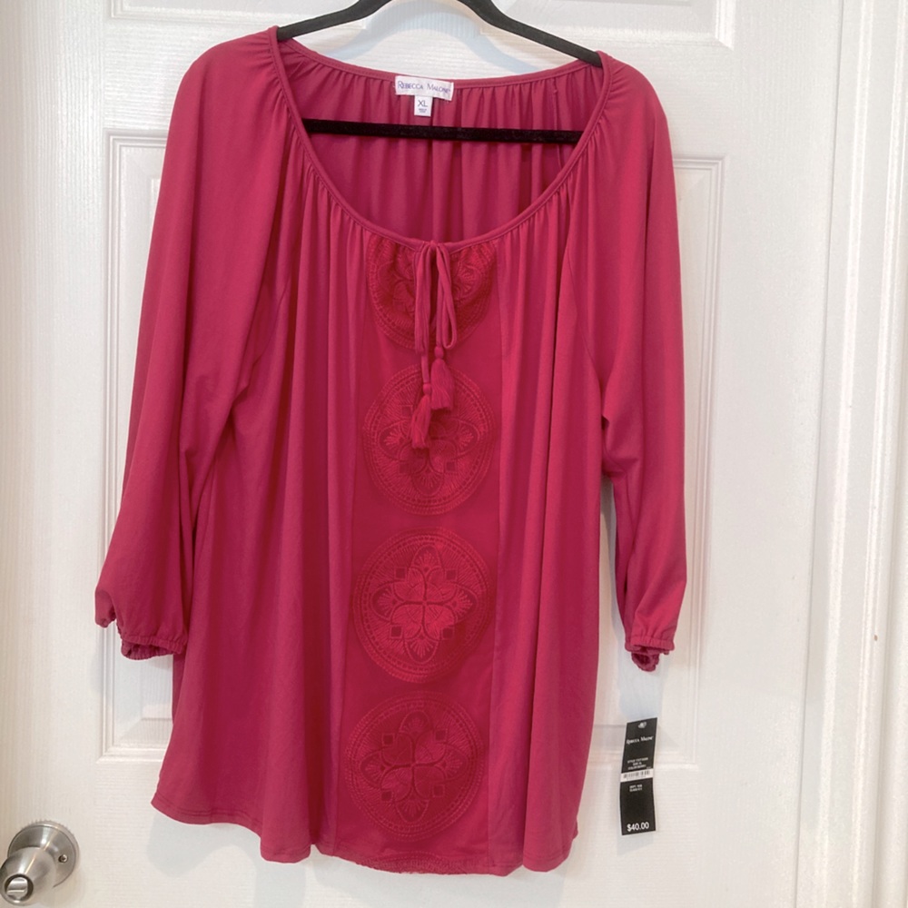 XL Pink Rebecca Malone Blouse
